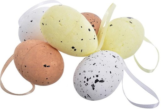 ZAWIESZKA JAJKO JAJKA STYROPIAN WIELKANOC 6SZT 6CM