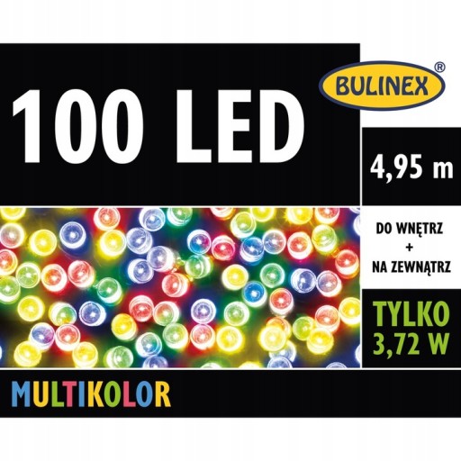 Lampki choinkowe Bulinex 4,95 m 100l multikolor