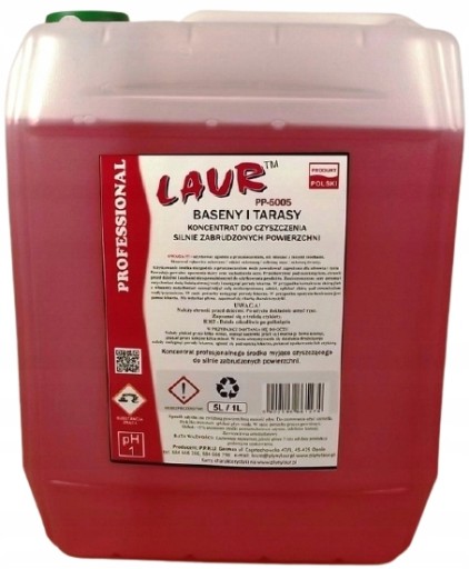 PŁYN DO CZYSZCZENIA BASENÓW I TARASÓW Laur 5L