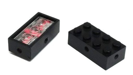 009e Lego 7049a PAT PEND NA OŚKI czarne 2 szt