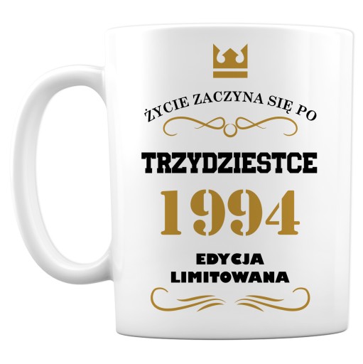 KUBEK NA 30-STE URODZINY 30 LAT PREZENT