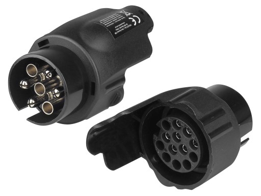 REDUKTOR ADAPTER GNIAZDA PRZYCZEPY SAMOCHODOWEJ 7 PIN / 13 PIN 12V