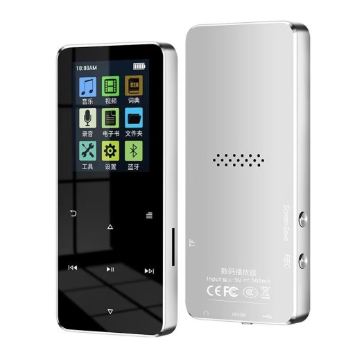 MP3 BBRR2023 BT5.0 Music Odtwarzacz MP3 MP4 HD Recorder biały