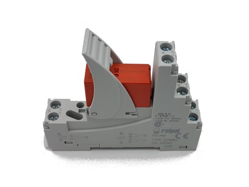 przekaźnik 3V DC / 2x8A 250V AC - na szynę DIN