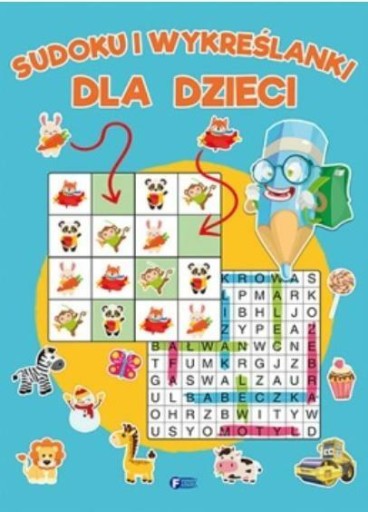 Sudoku i wykreślanki dla dzieci Fenix