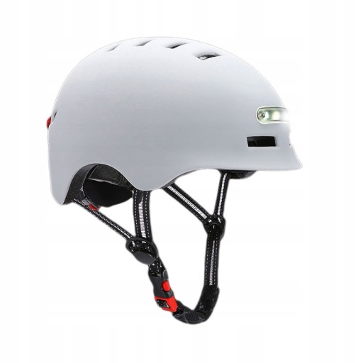 KASK ROWEROWY DAMSKI MĘSKI SPORT REGULOWANY OŚWIETLENIE LED S-XL
