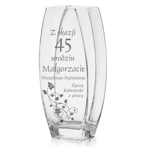 Wazon grawer URODZINY DZIEŃ NAUCZYCIELA ROCZNICA
