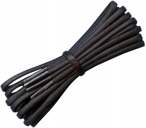 G13-33 CZARNE 3,5 mm WOSKOWANE SZNUROWADŁA 75 CM