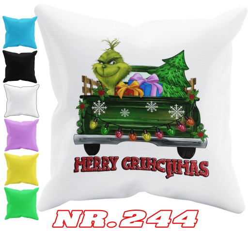 POSZEWKA NA PODUSZKĘ JAŚKA DO PRZEDSZKOLA GRINCH ŚWIĘTA + IMIĘ GRATIS