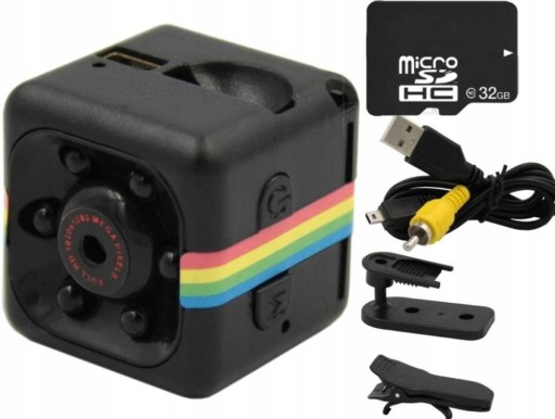 MINIATUROWA KAMERKA SZPIEGOWSKA BEZPRZEWODOWA DETEKCJA RUCHU KARTA MICRO SD