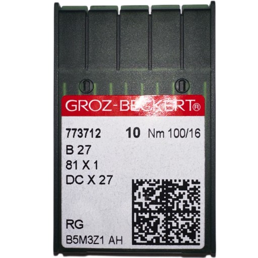 IGŁY DO MASZYN SZWALNICZYCH GROZ BECKERT OVERLOCK OSTRE B27 DCx27 100/16R