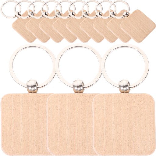 Engraving Wooden Keychain Handmade Labels Tags