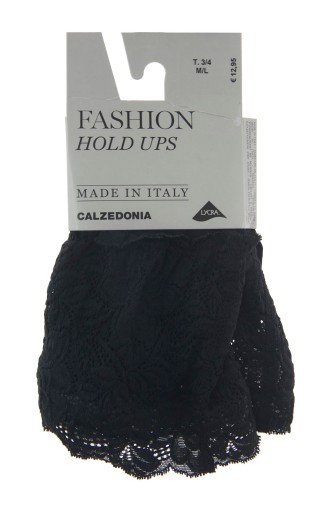 CALZEDONIA pończochy czarne gładkie 1/2 S/M
