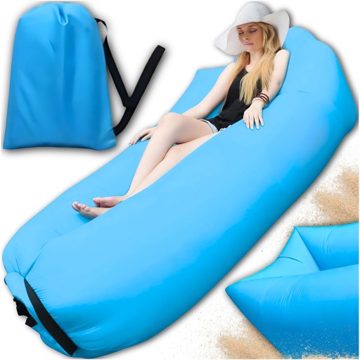 NADMUCHIWANA ROZKŁADANA SOFA LAZY BAG AIR NA PLAŻE FOTEL MATERAC LEŻAK XXL