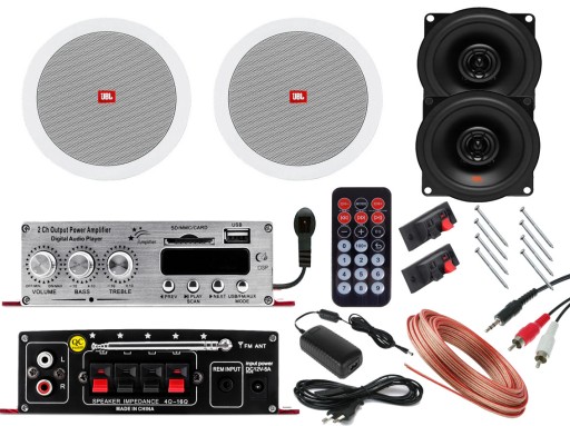 GŁOŚNIKI SUFITOWE JBL AMPLITUNER BLUETOOTH RADIO