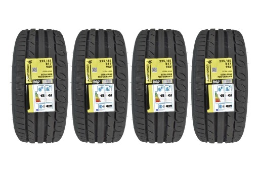 4 Opony letnie 225/45R17 KORMORAN UHP Ultra High Performance