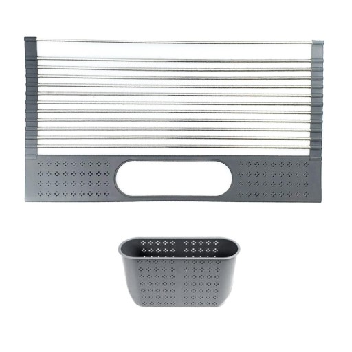 -Roll Up Dish Drying Rack Over The Sink for Spoon