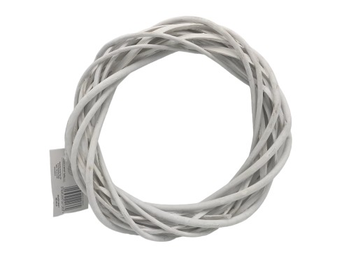 WIANEK WIKLINOWY PLECIONY 20 CM BIAŁY BAZA