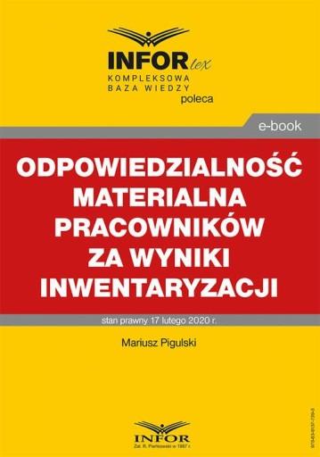 Odpowiedzialność materialna pracowników za wyniki inwentaryzacji - Mariusz