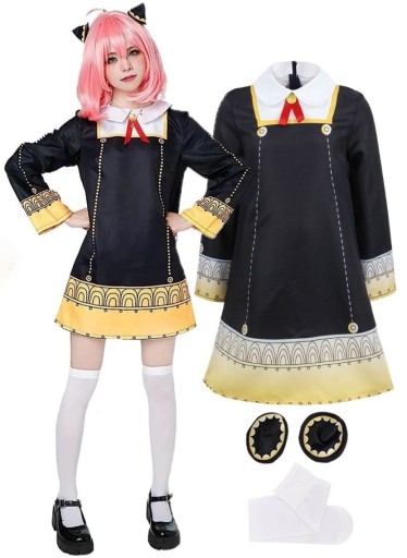STRÓJ KOSTIUM ANYA FORGER COSPLAY ANIME Dzieci i dorośli