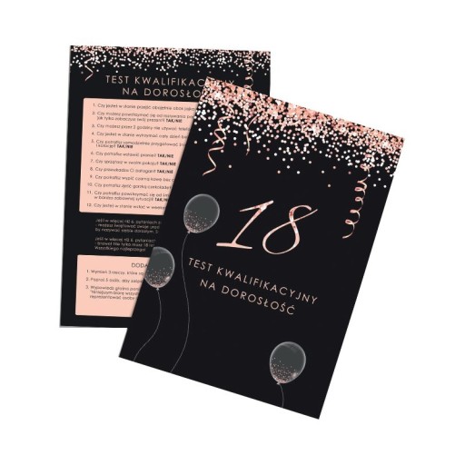 ZADANIA NA 18 TEST+CERTYFIKAT ROSEGOLD