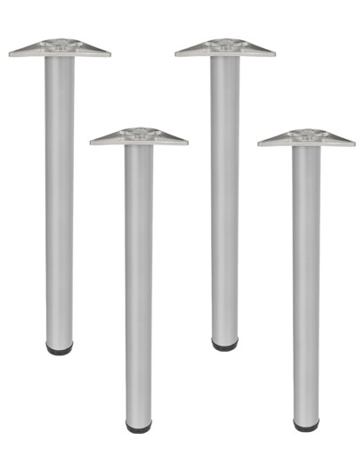 4x NOGA MEBLOWA DO STOŁU,BLATU, REGULACJA H71 ALU