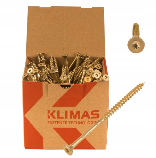 Wkręty do Drewna TORX Ciesielskie Klimas Stożkowe WKCS/KMWHT 3,5x35 500 szt