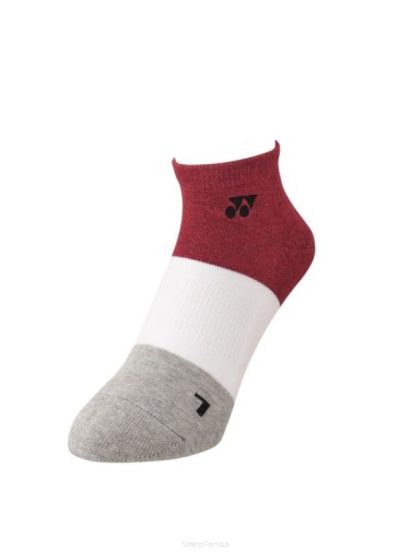 Skarpety tenisowe Yonex Low Cut czerwono-szare r.L