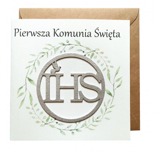 KARTKA OKOLICZNOŚCIOWA PIERWSZA KOMUNIA ŚWIĘTA