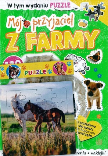 MÓJ PRZYJACIEL Z FARMY + naklejki + puzzle