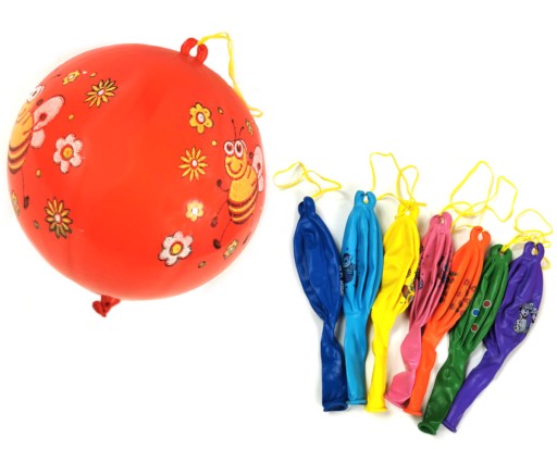 4104 DUŻY BALON PIŁKA Z GUMKĄ RÓŻNE KOLORY 1 SZT.