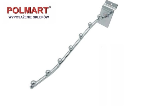30 CM ZAWIESZKA HACZYK 7 KULEK CHROM PANEL SLAT WALL SPACE PŁYTA