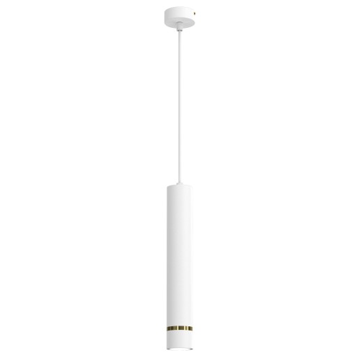 LAMPA SUFITOWA WISZĄCA BIAŁO ZŁOTA TUBA ŻYRANDOL