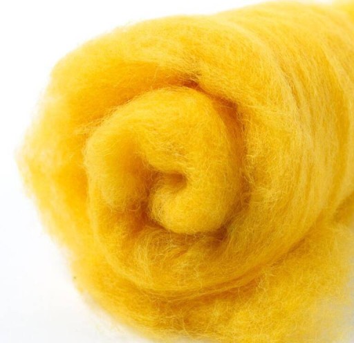 Wełna merynos do filcowania żółtko 10g
