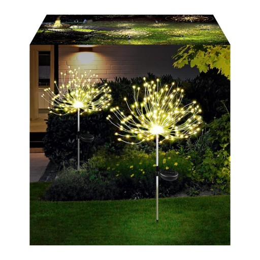 2x LAMPA SOLARNA OZDOBA OGRODOWA DMUCHAWCE 150 LED