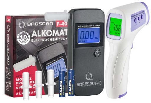 Alkomat BACscan F-40 + Kalibracje i precyzyjny termometr