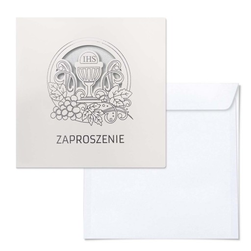 Zaproszenia na komunię, komunijne srebrzone