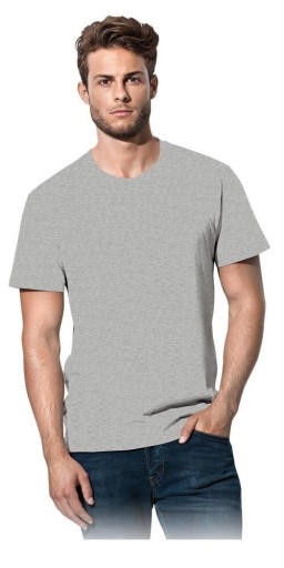 T-shirt Koszulka Męska Szary Melanż 150g roz. M