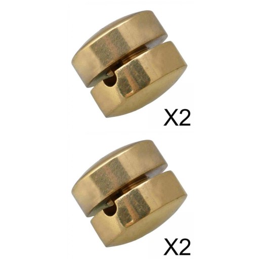 4 Pieces Brass Button Type 1/ /4 Wolf