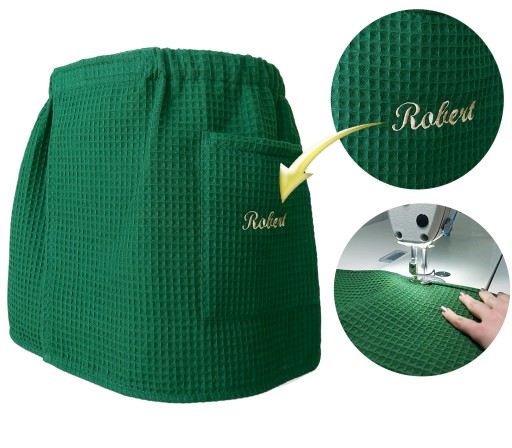 Kilt Ręcznik Męski do sauny spa z HAFTEM IMIĘ 100% Bawełna, KOLORY SM