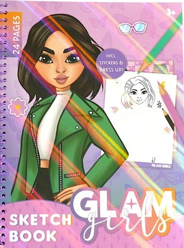 KOLOROWANKA MODA MODELKI DRESS UP + NAKLEJKI