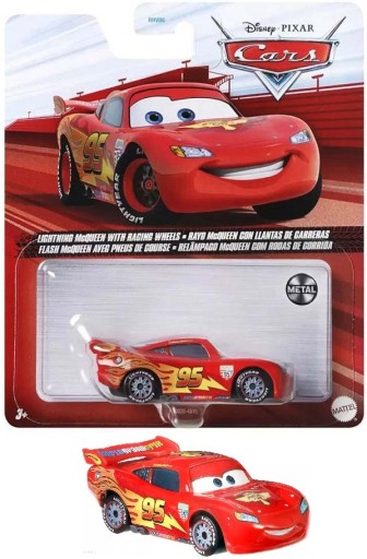 ZYGZAK McQUEEN with Racing Wheels Auta Cars 1:55 Mattel Disney Pixar