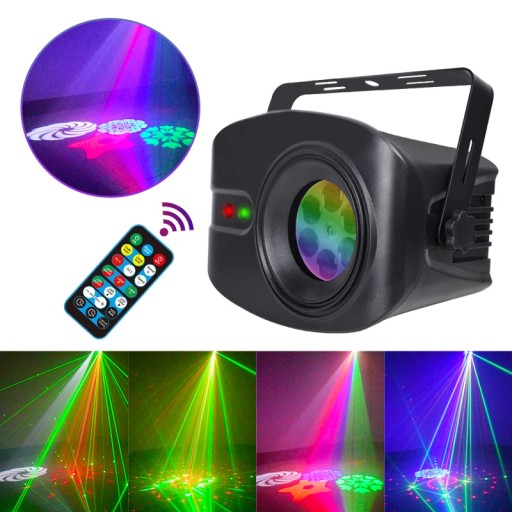 Disco Light Party Lights Sterowanie muzyką DJ Projektor laserowy Wiązka światła RGBW