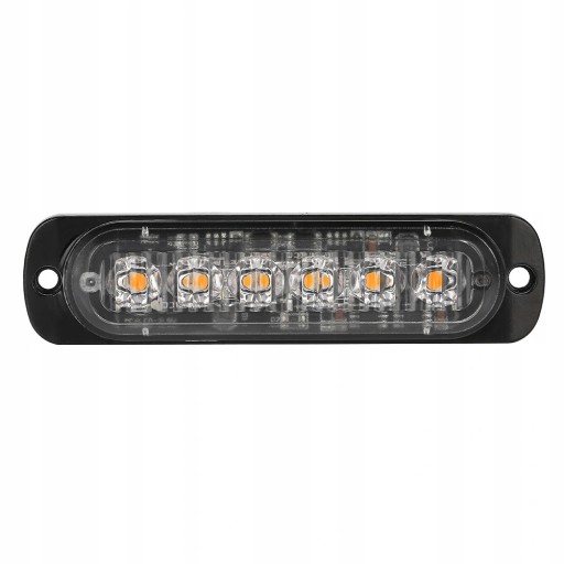 6LED ŚWIATŁO OSTRZEGAWCZE STROBOSKOPOWE 12-24V
