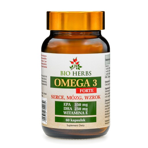 OMEGA 3 FORTE 1000mg 35%-EPA 25%-DHA WITAMINA E 60 kapsułek