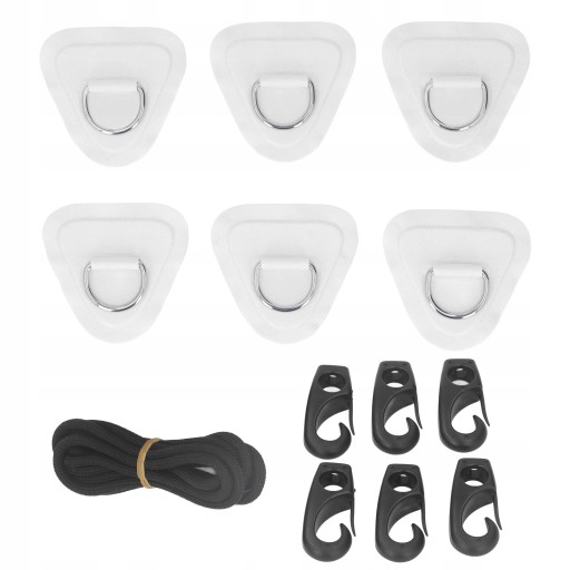 ZESTAW PVC D RING PATCH ELASTYCZNY 6 SZTUK