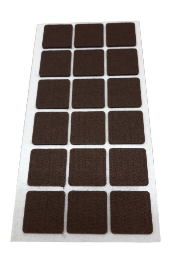 PODKŁADKI FILCOWE POD MEBLE BRĄZOWE 30X30 PREMIUM