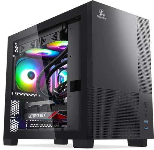 MODNA OBUDOWA USB 3.0 SZKŁO PIWNICA MESH GAMING + 1x wentylator ARGB