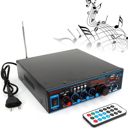 CYFROWY AMPLIFIKATOR STEREO BLUETOOTH FM USB HIFI