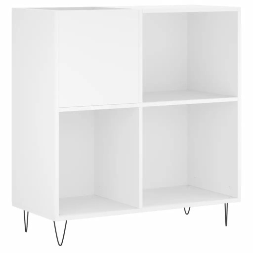 Szafka na płyty, biała, 84,5x38x89 cm, materiał drewnopochodny